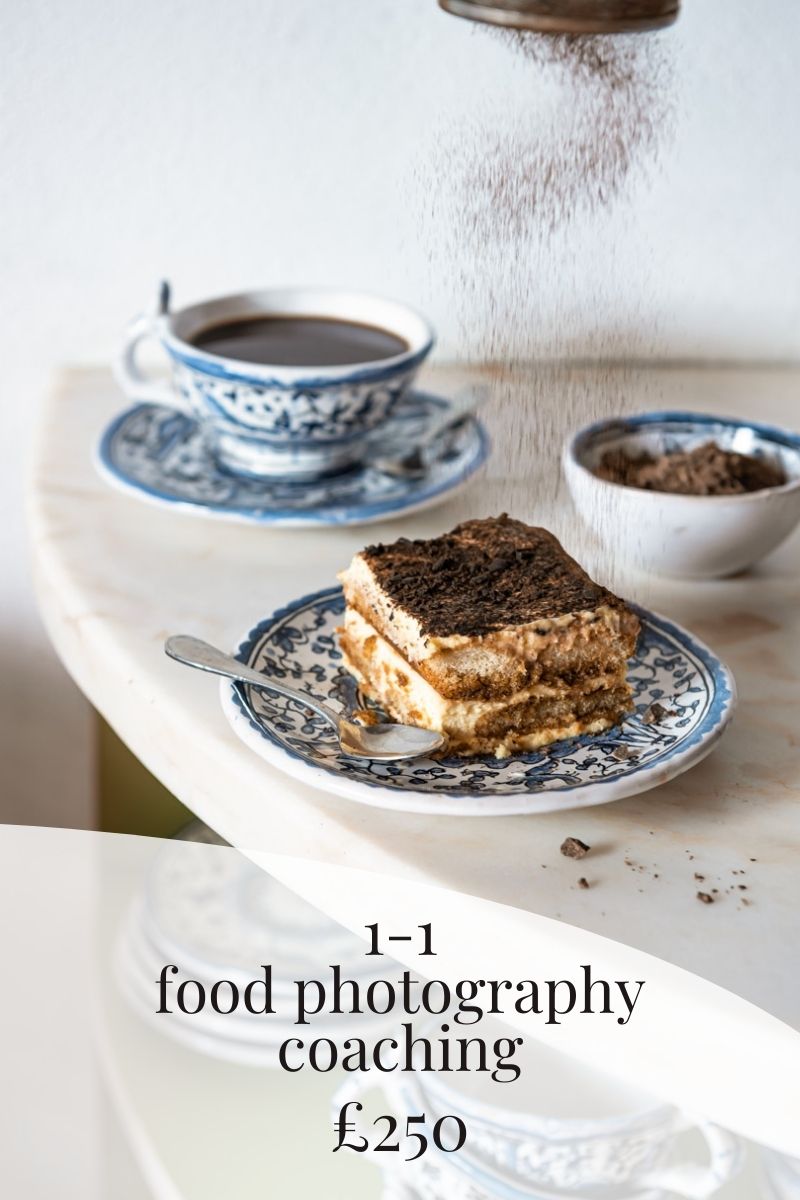 1-1 personalised food photography coaching